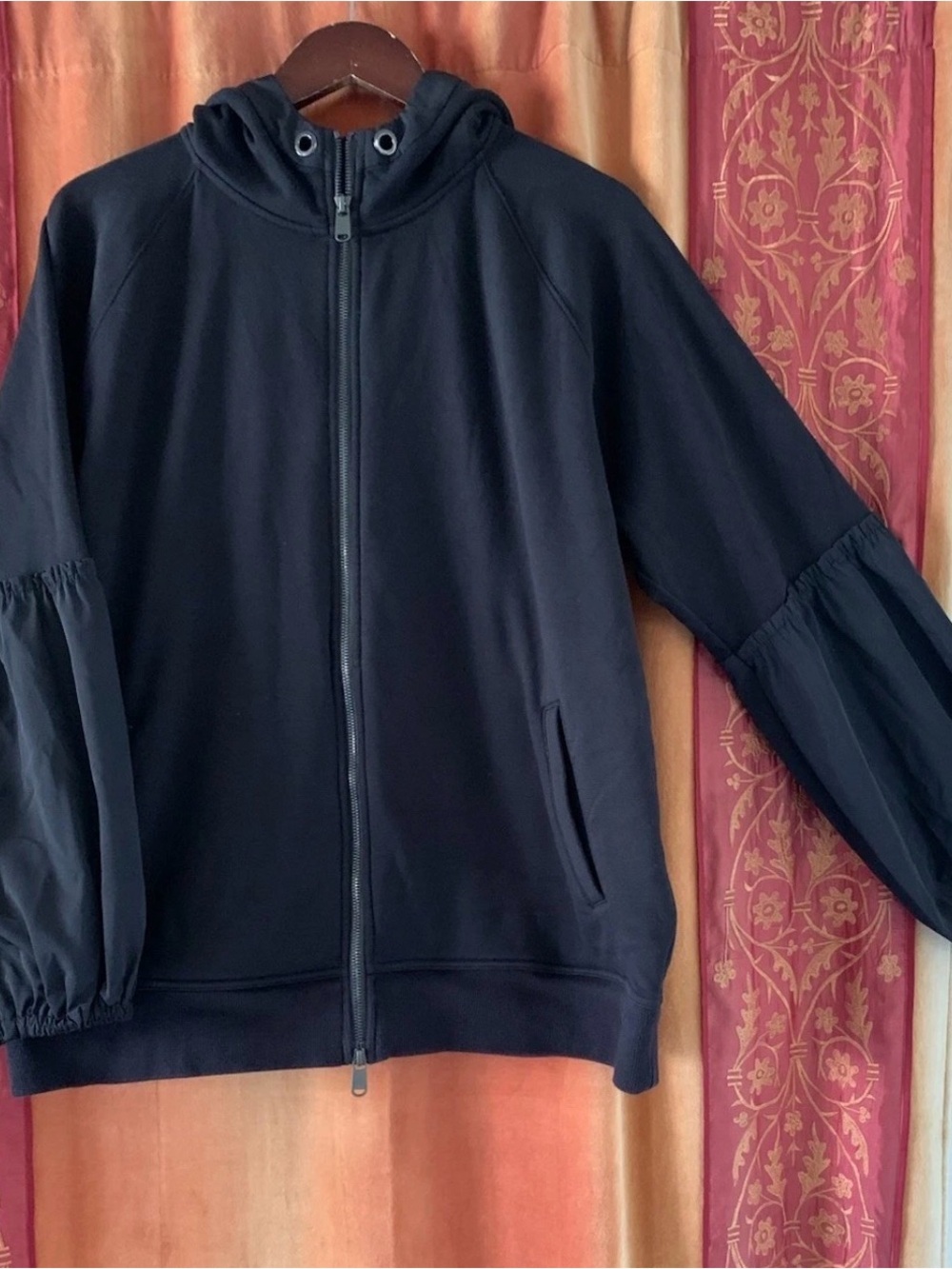 Athleta Hooded Zip-Front Bomber Jacket on my way triumph - Picture 4 of 16